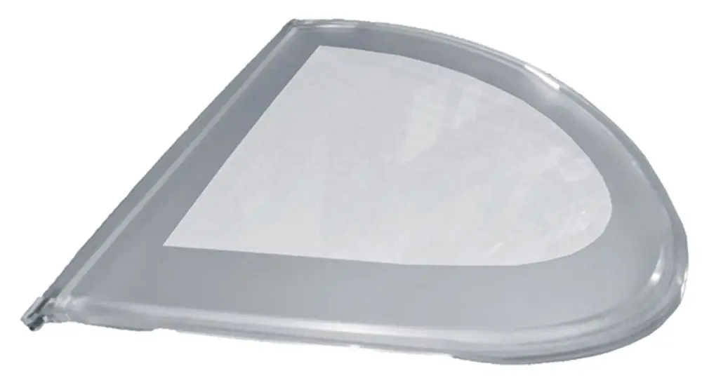 Transparente Haube von Syr mit abgerundeter Kante, geeignet für den Einsatz auf Behältern zur Abdeckung oder zum Schutz von Inhalten.